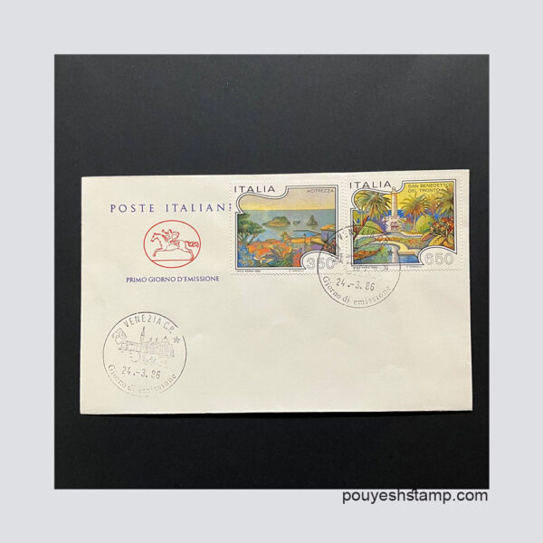 پاکت مهر روز تابلویی ایتالیا 1986
