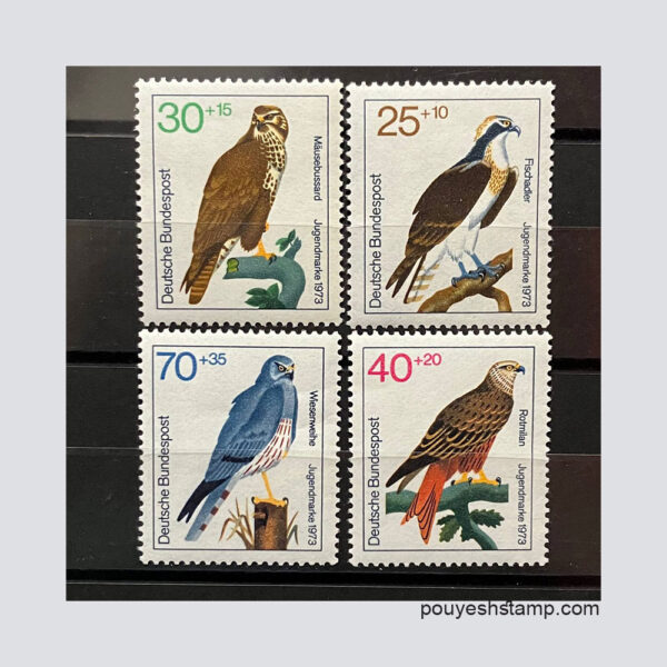 تمبر آلمان سری پرندگان شکاری 1973