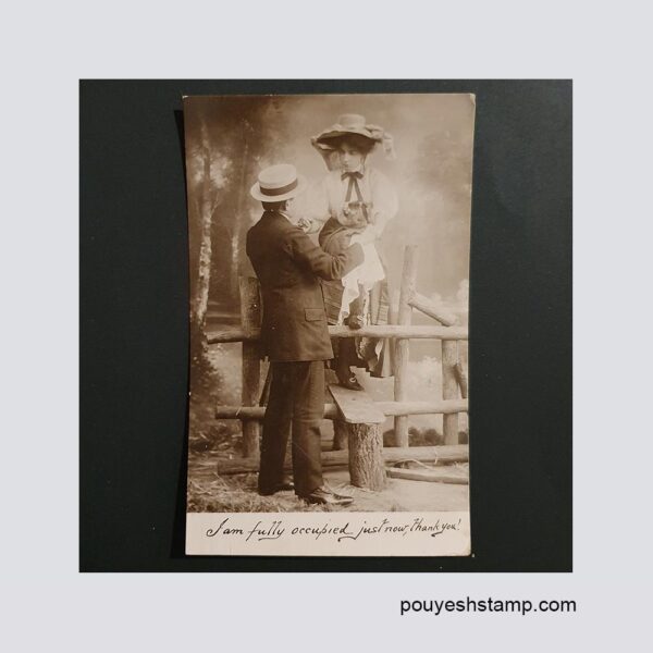 کارت تمبردار اریجینال جورج پنجم -سیاه و سفید