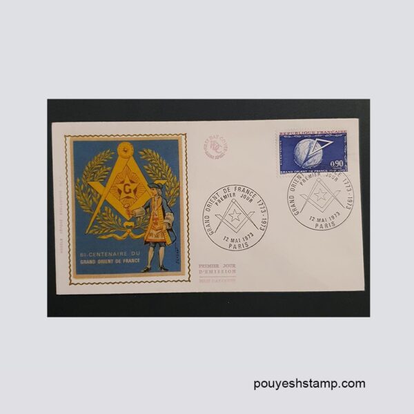 پاکت مهر روز سیلک فرانسه - معماری 1973