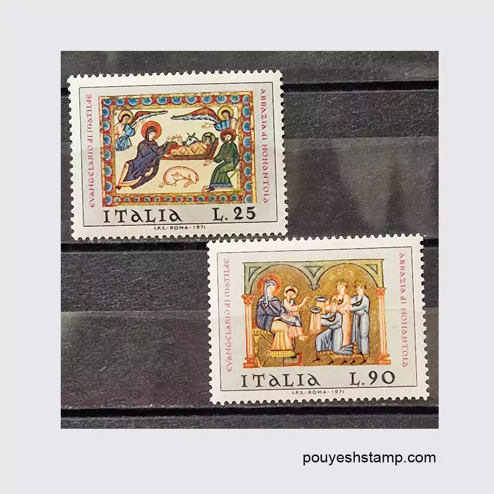 111 تمبر ایتالیا_تابلویی کریسمس 1971 - تصویر 1