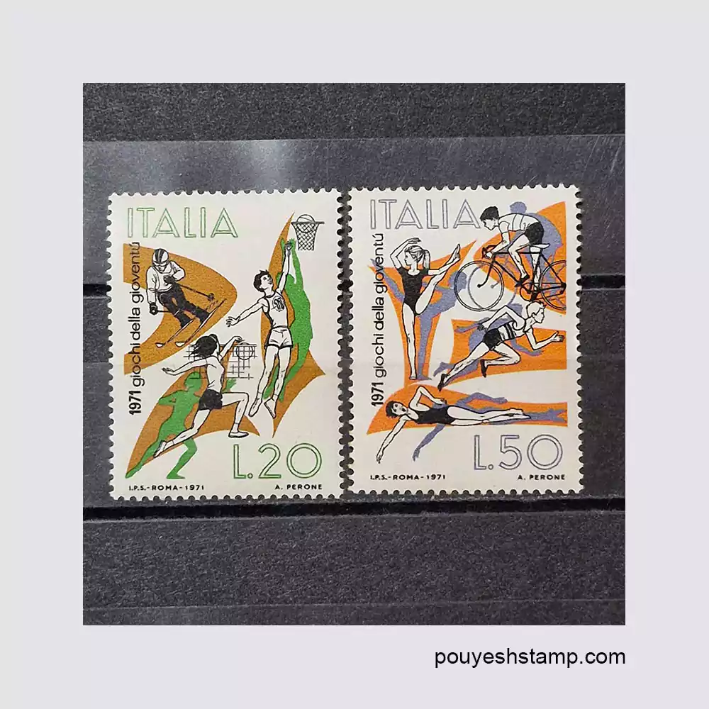 116 تمبر ایتالیا_بازی های جوانان 1971 - تصویر 1