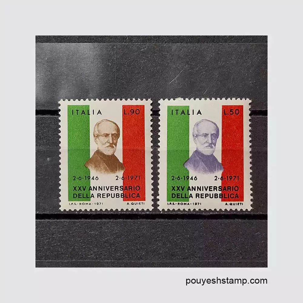 117 تمبر ایتالیا_ سالگرد جمهوری 1971 - تصویر 1