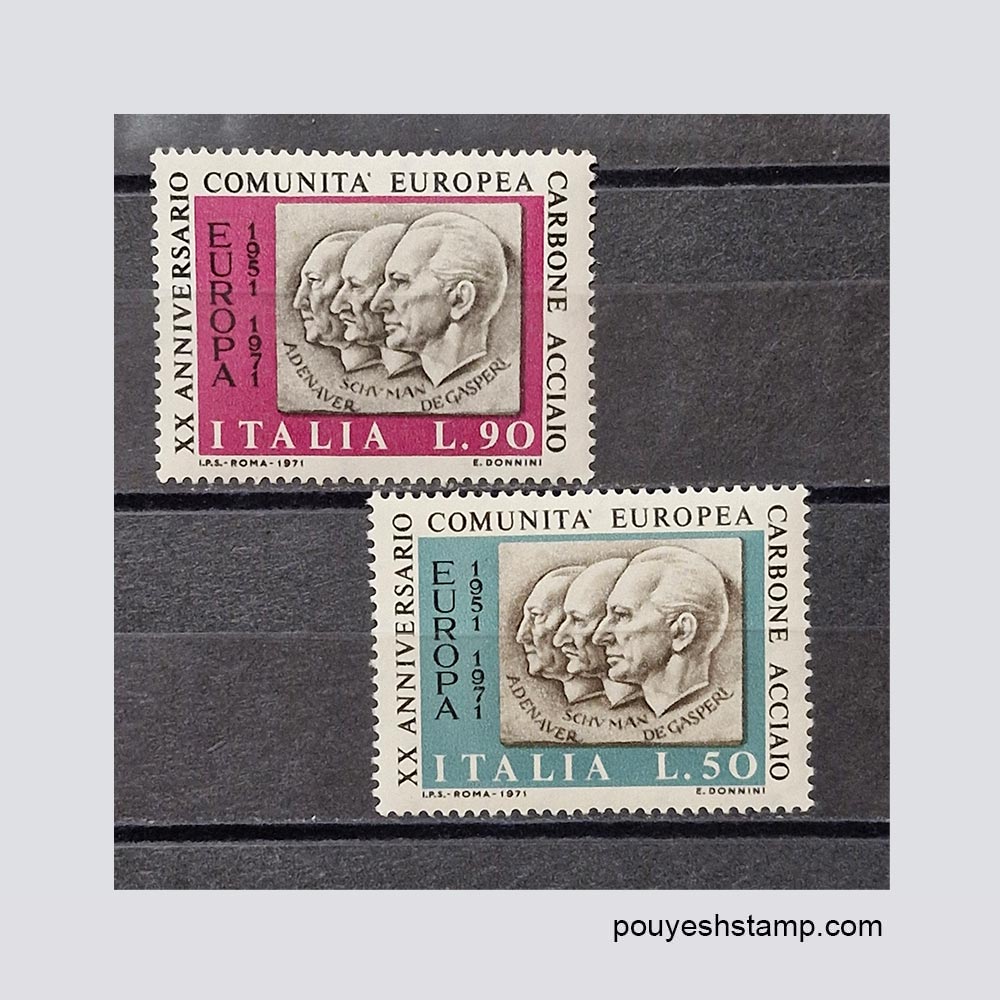 120 تمبر ایتالیا_ مشترک اروپا_شخصیتها 1971 - تصویر 1