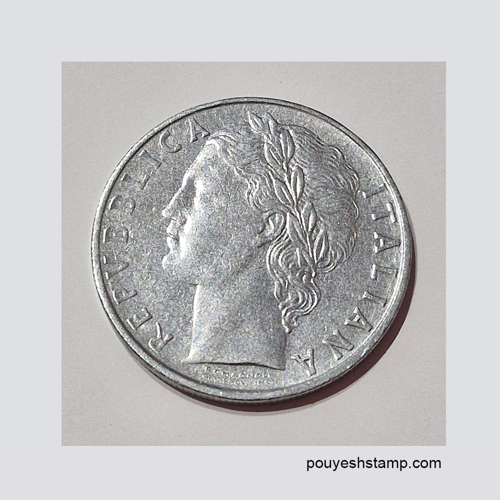 1b سکه ۱۰۰ لیر ایتالیا 1965 - تصویر 1