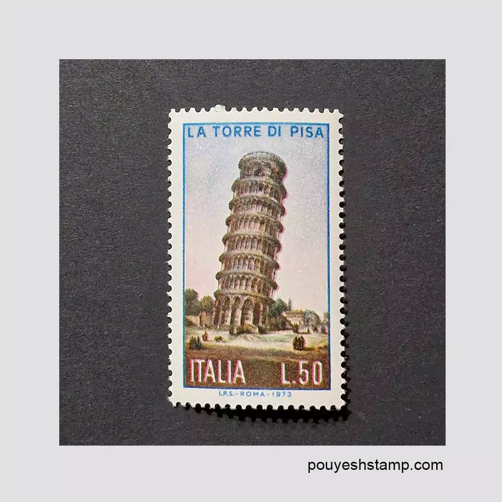 85 copy تمبر ایتالیا_ برج پیزا 1973 - تصویر 1